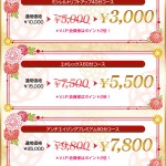 ２０１５年１月のキャンペーン／上野・銀座エリアのフェイシャルエステサロンCielplendir～シエルプランディー～