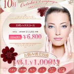 ☆１０月のキャンペーン☆／恵比寿・広尾のフェイシャル、ボディメイク、エステサロンCielplendir～シエルプランディー～