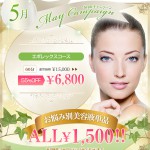 ５月のキャンペーン☆/エポレックス専門フェイシャルエステサロンは恵比寿・広尾のＣｉｅｌｐｌｅｎｄｉｒ～シエルプランディー～